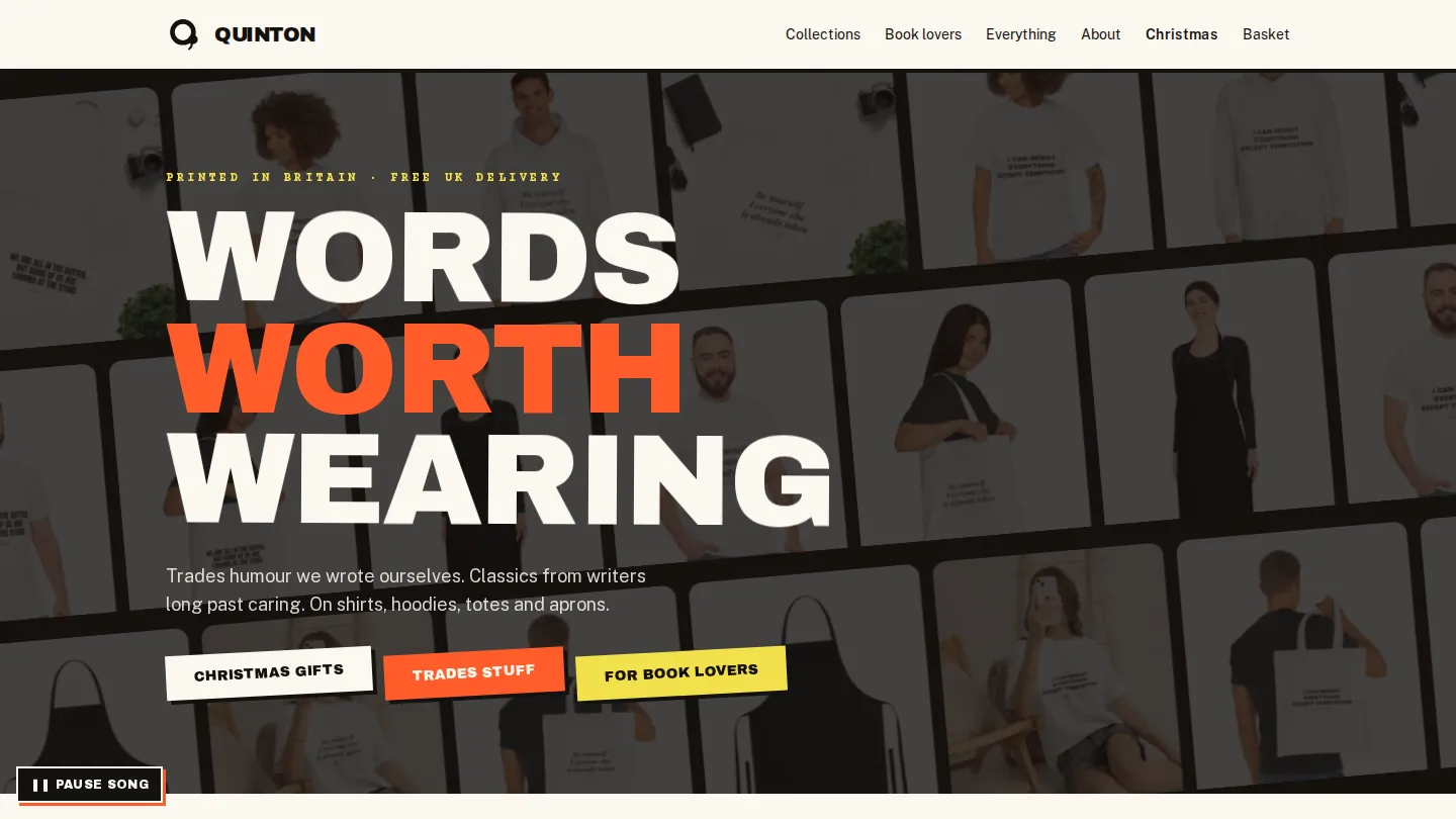 The Quinton homepage, designed and built by Dalton Digital