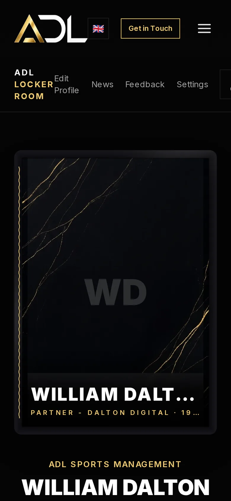 A public player card page