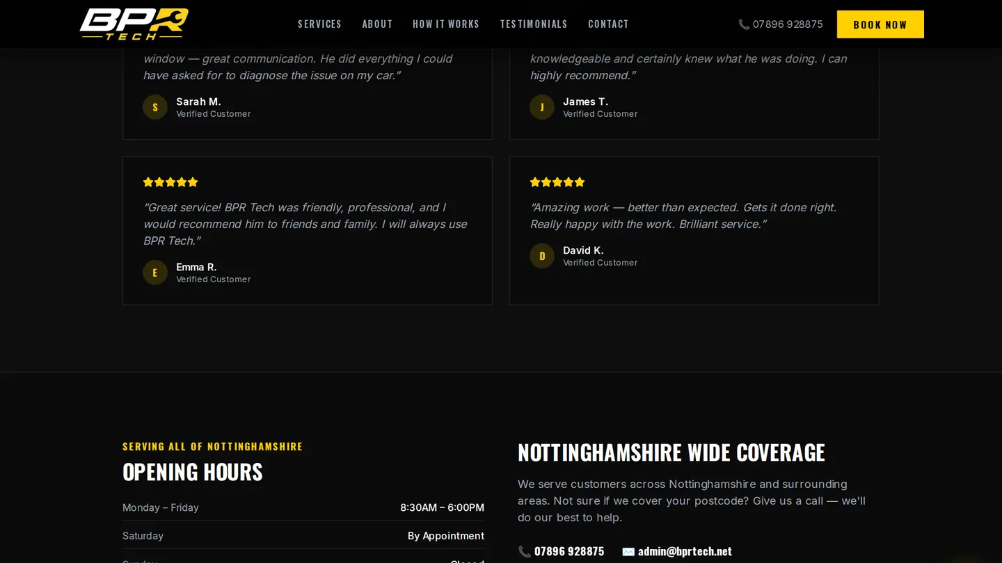 BPR Tech: Real customer reviews, opening hours and the coverage area