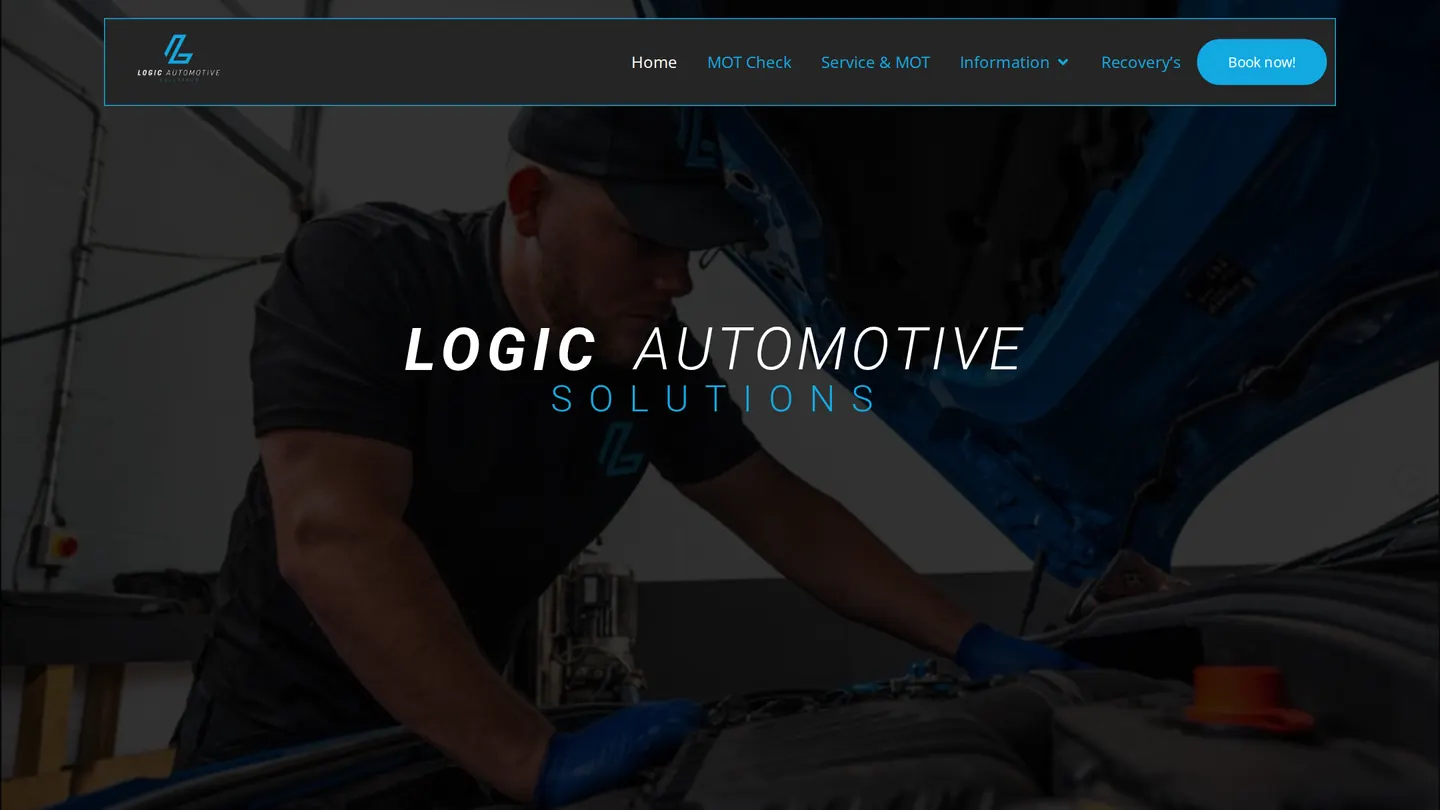 The Logic Automotive Solutions homepage, designed and built by Dalton Digital