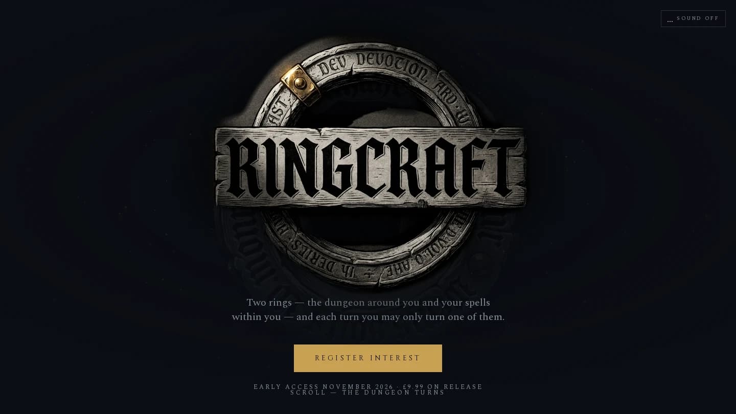 The Ringcraft homepage, designed and built by Dalton Digital