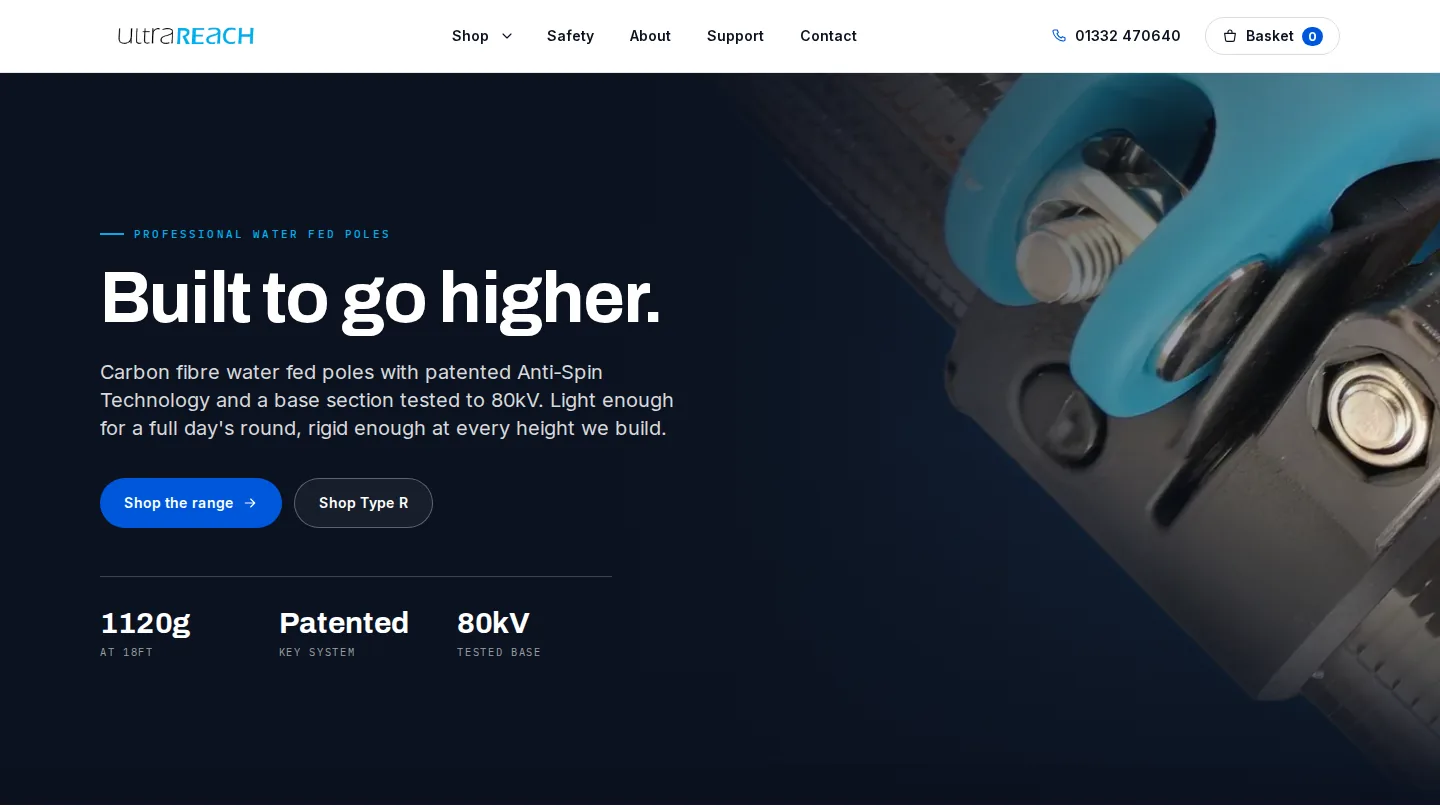 The UltraReach homepage, designed and built by Dalton Digital